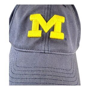Adidas University of Michigan Navy Blue & Yellow  Baseball Cap L XL Hat Fitted